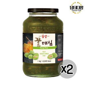 꽃샘 꿀매실차 1kg X2 음료베이스 액상 가정용 후식 맛있는 겨울 따뜻한 에이드 홈카페 카페재료