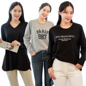 긴팔티 L~3XL 빅사이즈여성의류 빅사이즈롱티