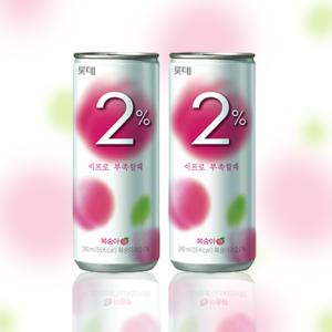 2프로부족할때복숭아240ml 30캔 이온음료 캔음료