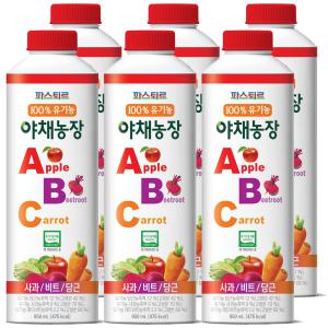 파스퇴르 100%유기농 야채농장ABC주스950ml(6입)