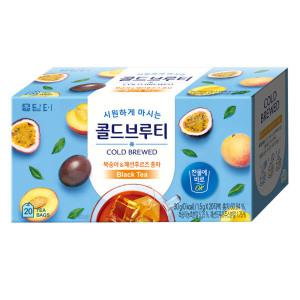 담터 콜드브루티 복숭아 패션후르츠 홍차 20T x 1개