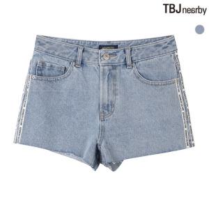 [TBJ]여성 AD 3부 L톤 테이핑 데님 쇼츠 (T192DP641P)