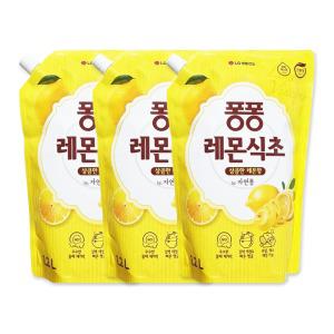 엘지 퐁퐁 주방세제 리필 레몬식초 1200mL X 3개