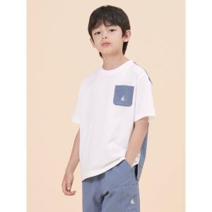 [BEANPOLE KIDS] 시어서커 배색 썸머 티셔츠  아이보리 (BI4442U070)