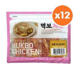 먹보치킨 숯불미니닭갈비 강아지간식 300g x 12개