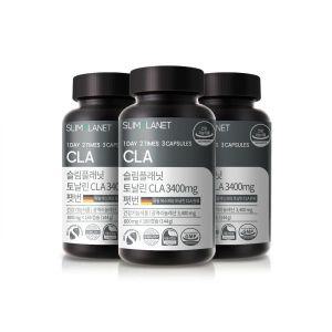 슬림플래닛 토날린 CLA 3400mg 팻번 3개월분 공액리놀레산 식품 홍화씨유