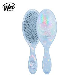 Wet brush 오리지널 디탱글러 헬로키티 50주년 블루 헤어 드라이 브러쉬 빗 극손상모 두피 마사지