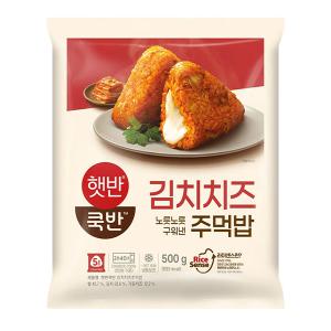 CJ 햇반 쿡반 김치치즈주먹밥, 500g, 1개