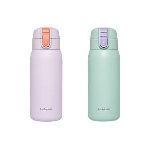 락앤락 스쿨핏 코튼캔디 원터치 텀블러, 민트, 370ml,  1개 + 바이올렛, 370ml, 1개