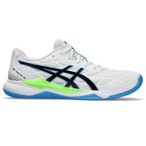 아식스 ASICS 남성용 Gel-Tactic 12 실내 스포츠 신발, 화이트/라임 버스트