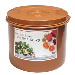 이젠 황토진공 항아리 김치통 밀폐용기-1개/원형-5.0L (NW-1050)