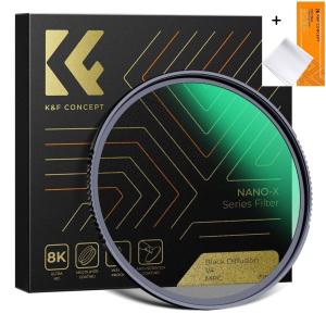 K&F Concept 77mm NANO-X PRO (1/4) 블랙 미스트 필터 (렌즈크리너융)  8K AGC Glass _ Black Mist Filter + Cloth