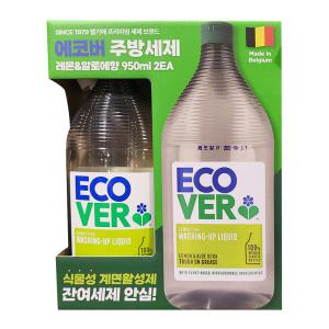 에코버 주방세제 레몬&알로에 950ml x 2개입