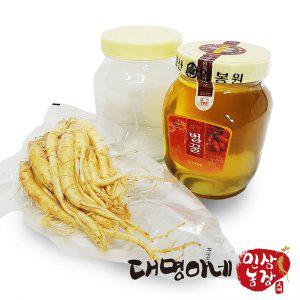 [대명이네 인삼농장]꿀인삼 세트(꿀 1.2kg+세척 인삼 250g)/인삼청 수삼허니세트