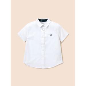 [BEANPOLE KIDS] [Essential] 옥스포드 솔리드 반소매 셔츠  화이트 (BI4365UE11)