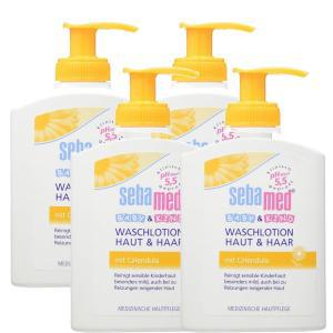 Sebamed 세바메드 베이비 카렌듈라 헤어 바디 워시 200ml x4팩 Wash lotion Calendula