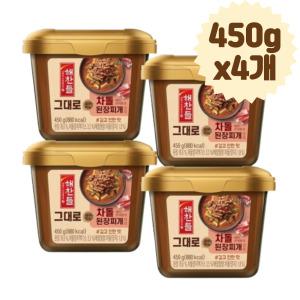 해찬들 차돌 된장찌개 양념 식자재 450g x4개 장류