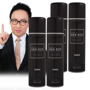 박명수 헤어리치 흑채 스프레이 120g 4개+탈모샴푸 200ml