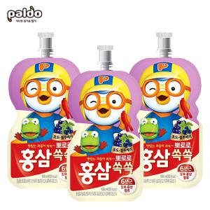 뽀로로 홍삼쏙쏙 포도블루베리 100ml 40개/아기홍삼/무배/유통기한 임박24.10.18까지