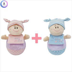 h74 15522 오뚝이 세트 2개 (핑크+파랑)어린이 아기장난감 감각발달 인형 키즈