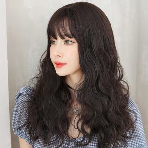 윈터솔져 여자데일리룩 가발 볼륨 wigs 시뮬레이션 망사 곱슬머리 풀오버 울 KUK4 풍성한