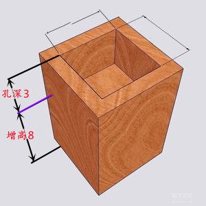 가구 높이조절 받침 책상 테이블 체어 원목 키높이 발 다리 4개 한세트(Set)