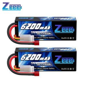 RC 자동차 트럭 보트 비행기 FPV 드론용 하드 케이스 Zeee 3S Lipo 배터리 T 플러그 포함 6200mAh 11.1V 10