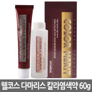 웰코스 현대 다마리스 칼라 메리트 염색약 60g/전문가용/로레알 L'Oreal /웰라/마지렐/새치커버 코스트코