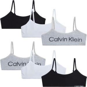 스포츠브라 주니어 여아브라 Calvin Klein 6팩 스트레치 코튼 캐미 브라렛