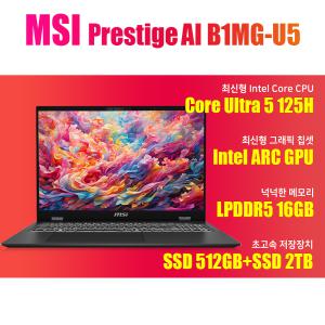 MSI 프레스티지 16 AI B1MG-U5/NVMe SSD 2TB 추가