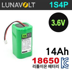 국산셀 18650 1S4P 3.6V 14,000mAh (PTC) 리튬이온 배터리팩