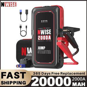 NWISE 자동차 점프 스타터 2000A 자동차 배터리 스타터 20000mAh 휴대용 보조베터리 부스터 비상 자동 시작