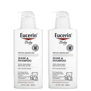 Eucerin 유세린 베이비 워시 앤 샴푸 400ml x2팩