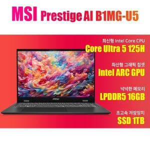 MSI 프레스티지 16 AI B1MG-U5/NVMe SSD 1TB(교체)