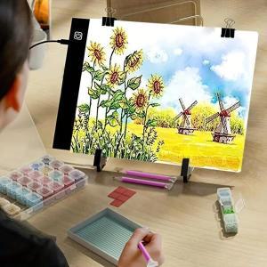 판타블렛 드로잉 그림 패드 DIY 다이아몬드 페인팅 키트용 A4 LED 라이트 복사 보드, USB 전원 밝기 조절