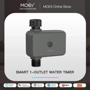 MOES ZigBee 스마트 스프링클러 워터 타이머 빗물 지연 필터 프로그래밍 가능한 관개 타이머 알렉사 구글