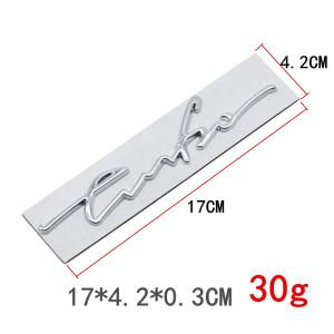 자동차 링 3D 금속 접착 바디 사이드 스티커 터보 로고 문자 자동차 후면 트렁크 엠블럼 펜더 배지 데칼 액