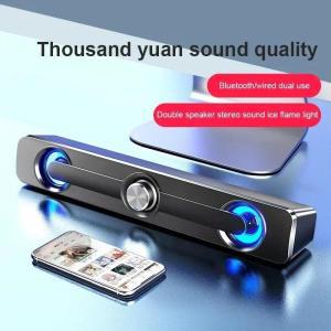 휴대폰 태블릿 MP3 서라운드 스피커 TV PC 노트북 사운드 바 박스 LED USB 유선 강력한 컴퓨터 스피커 스테