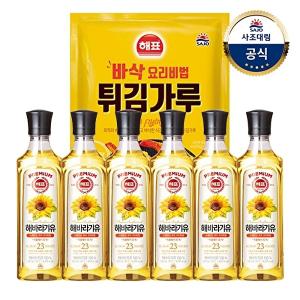 [사조대림][사조대림] 해표 해바라기유500ml x6개+튀김/부침가루1kg x1개