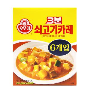 오뚜기 3분 쇠고기 카레 200g×6개