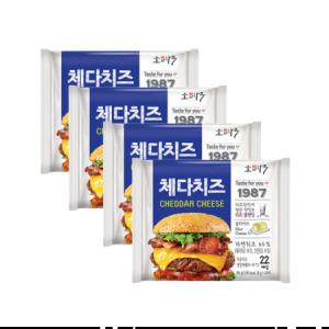 동원 소와나무 슬라이스 체다치즈 22매 x4개 총88매