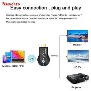 tv박스 Anycast m2 ezcast Miracast DLNA AirPlay 미러링 HD TV 스틱 Wifi 디스플레이 용 모든 캐스트 무선