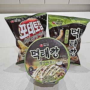 (NEW) 농심 먹태3종세트 (먹태깡 2봉+포테토칩청양마요2봉+먹태깡큰사발2입) x5BOX