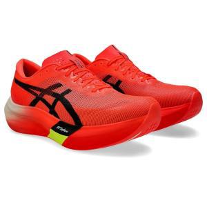 아식스 ASICS Metaspeed Sky Paris 선라이즈 레드/블랙 남성용 6.5, 여성용 8 미디엄, 일출 레드/블랙.