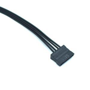 Molex IDE SATA 전원 변환기 익스텐션 어댑터 케이블, 하드 드라이브 HDD SSD CD DVD용, 4 핀 수-15 핀 암