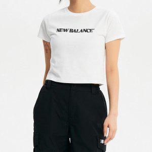 [뉴발란스]반팔티 BQC NBNEE2W432-10 WOMEN 블러 그래픽 세미크롭 반팔티 SLIM FIT