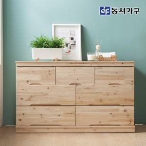 삼나무 원목 3단 와이드 서랍장 DF635005