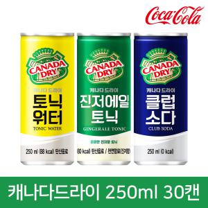 캐나다드라이 250ml 30캔 진저에일/토닉워터/클럽소다