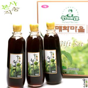 청매실원 3병x600ml / 홍쌍리매실 매실 원액 액기스 청 엑기스 액 홍쌍리 청매실원7호