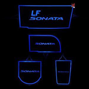 [제이큐]LF 소나타 컵홀더 LED 플레이트 세트 자동차 용품 4P